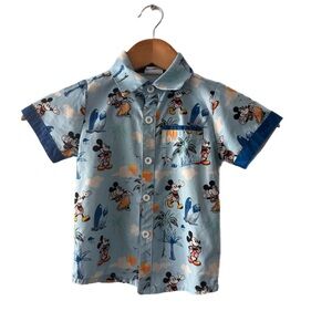 2-3T George Hats Hawaiian Mickey collar shirt